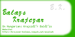 balazs krajczar business card